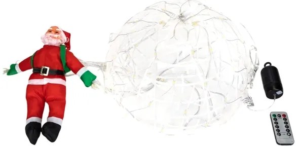 Aigostar - Decorazione natalizia LED da esterno LED/3xAA IP44 Babbo Natale