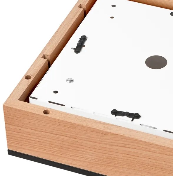 Plafoniera OAK SQUARE 2xE27/15W/230V 31x31 cm quercia/nero