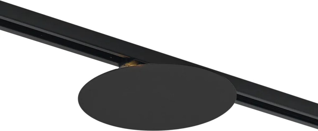 Plafoniera nera moderna per sistema a binario monofase a 2 luci - Iconic Pulley