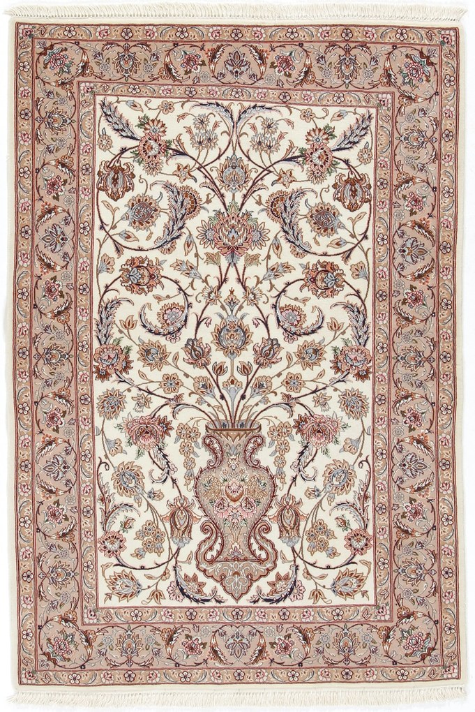Isfahan Tappeto 160x110 (Iran) Annodato A Mano