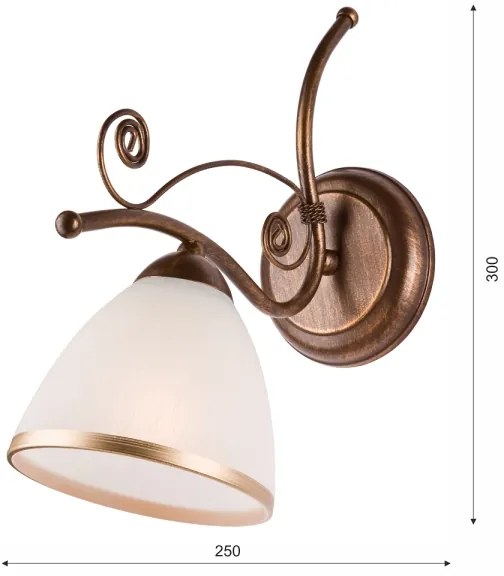 Applique RETRO II 1xE27/60W/230V patina di bronzo