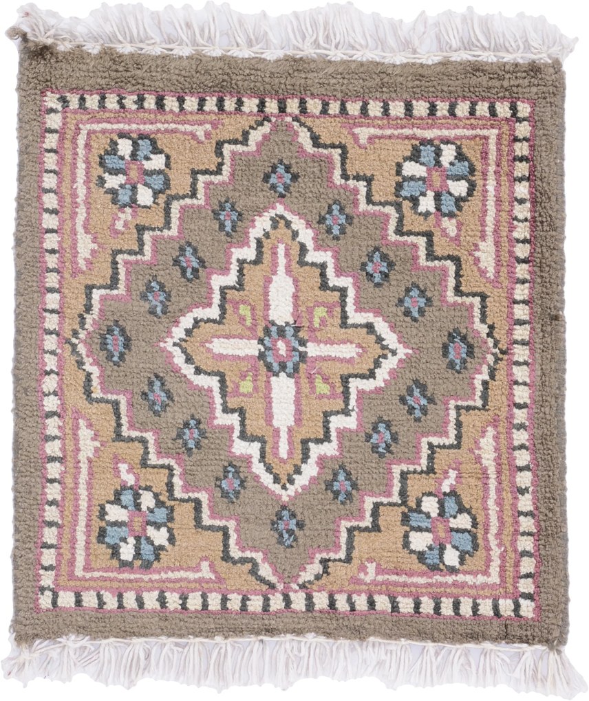 Agra Tappeto 30 x 30 (Indian) Annodato A Mano