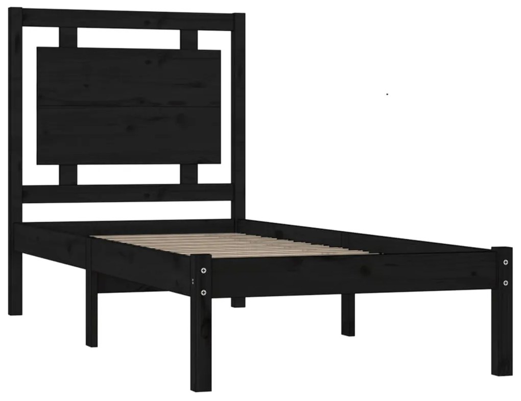 Giroletto nero in legno massello 100x200 cm