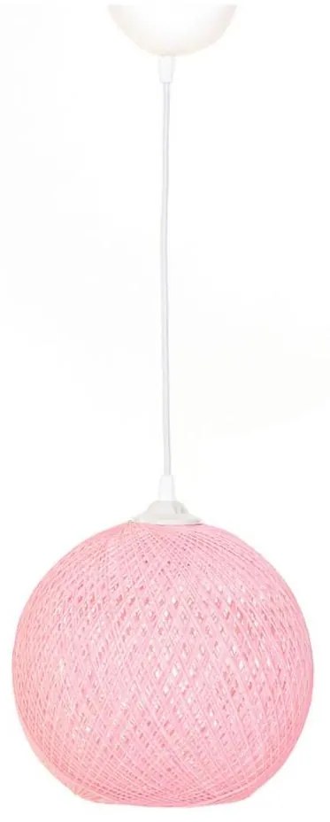 Lampadario su corda  JUTE 1xE27/60W/230V rosa