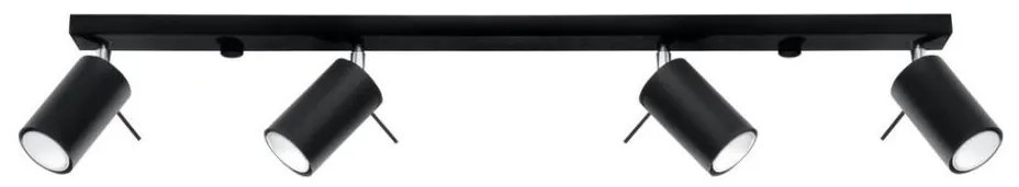 Sollux SL.0332 - Faretto RING 4L 4xGU10/10W/230V nero