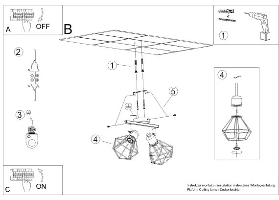 Sollux SL.1103 - Faretto ARTEMIS 2xE14/40W/230V bianco