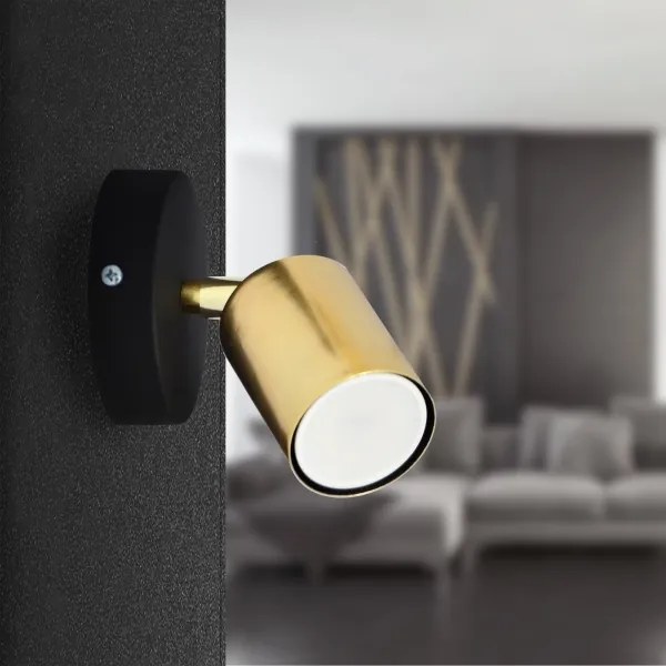 LED Faretto da parete TUNE 1xGU10/4,8W/230V oro/nero