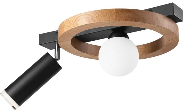 Faretto OTIS 1xG9/5W/230V + 1xE27/15W/230V quercia