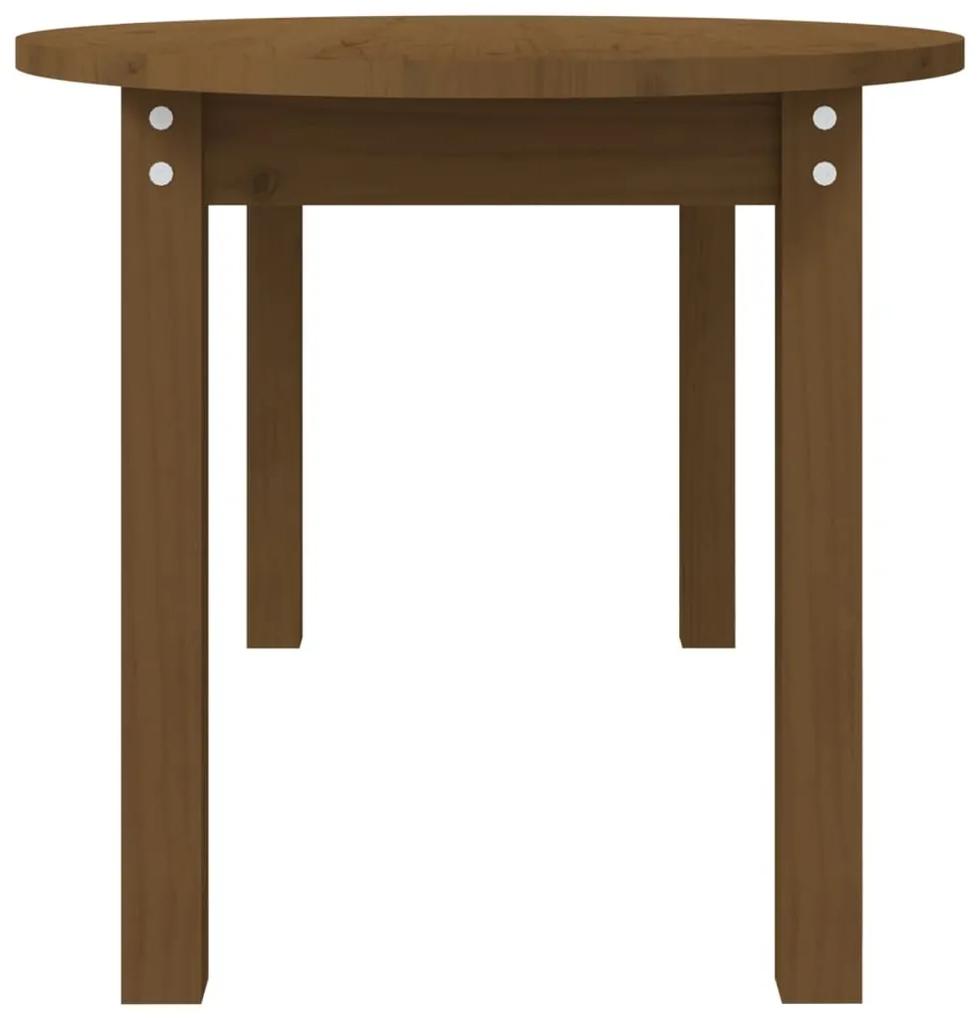 Tavolino da Salotto Miele 110x55x45 cm Legno Massello di Pino