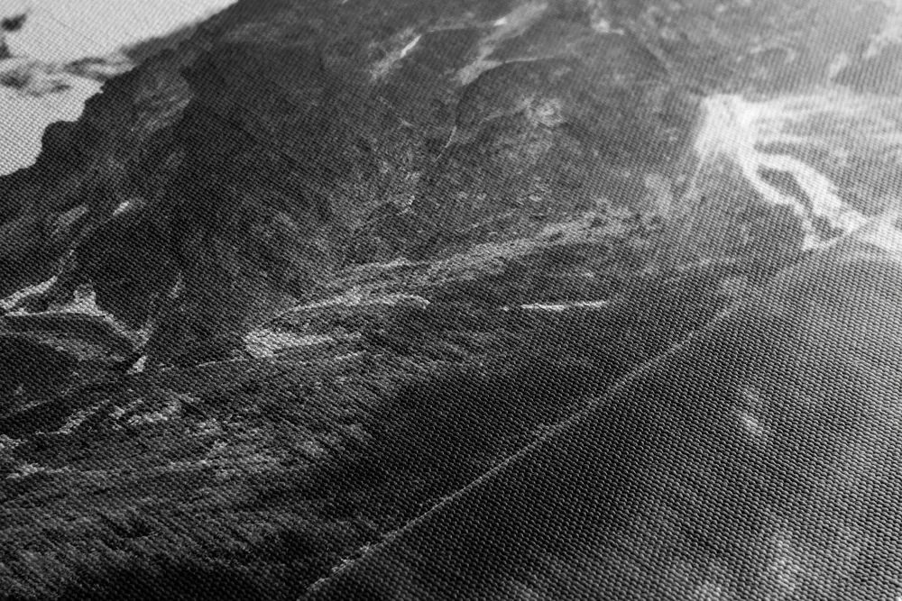 Stampa su tela – Morskie Oko nei Tatra in bianco e nero