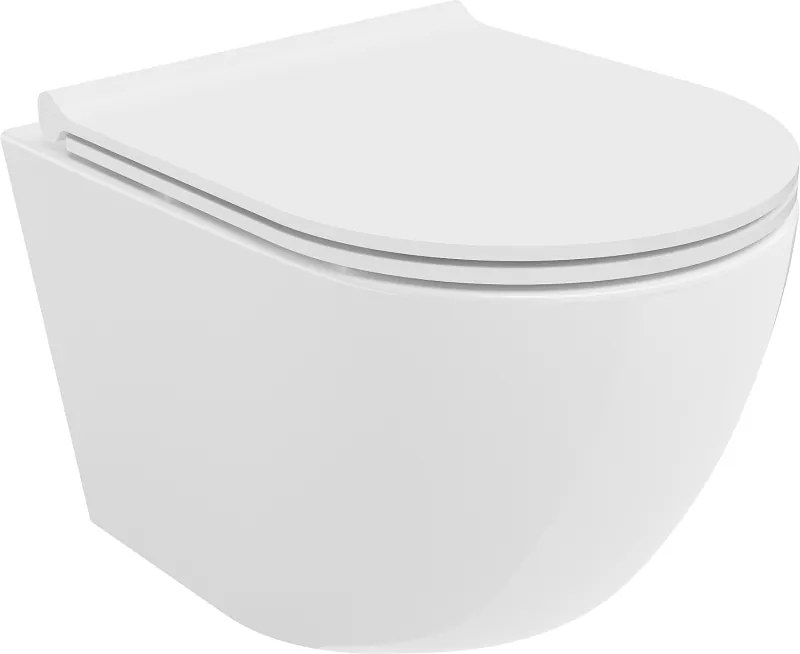 Mexen Lena WC ciotola Rimless con tavoletta a chiusura rallentata slim, duroplast, bianco lucido - 30220500