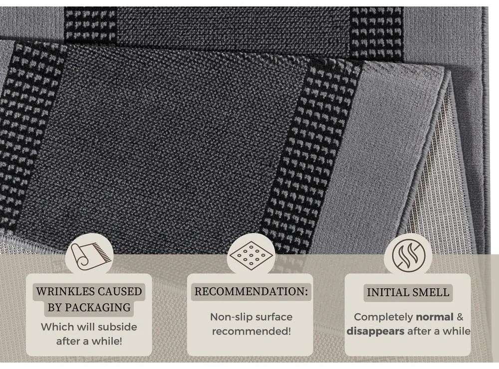 Runner grigio , 80 x 200 cm Basic - Hanse Home