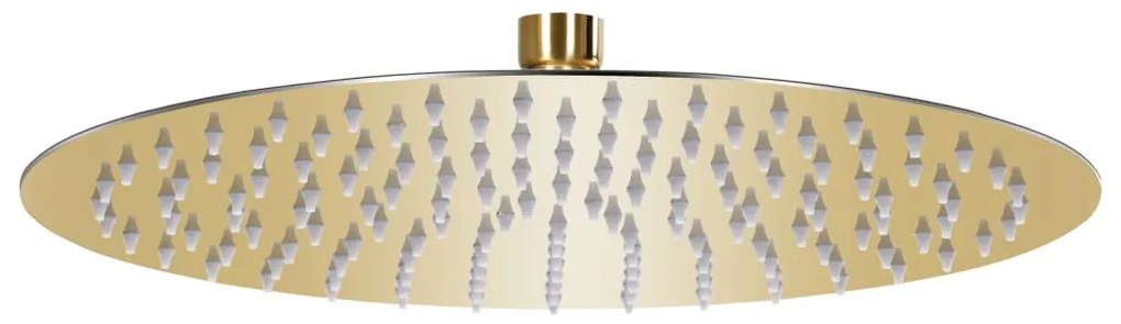 Testa Doccia A Pioggia İn Acciaio Inox 30 Cm Rotonda Oro /