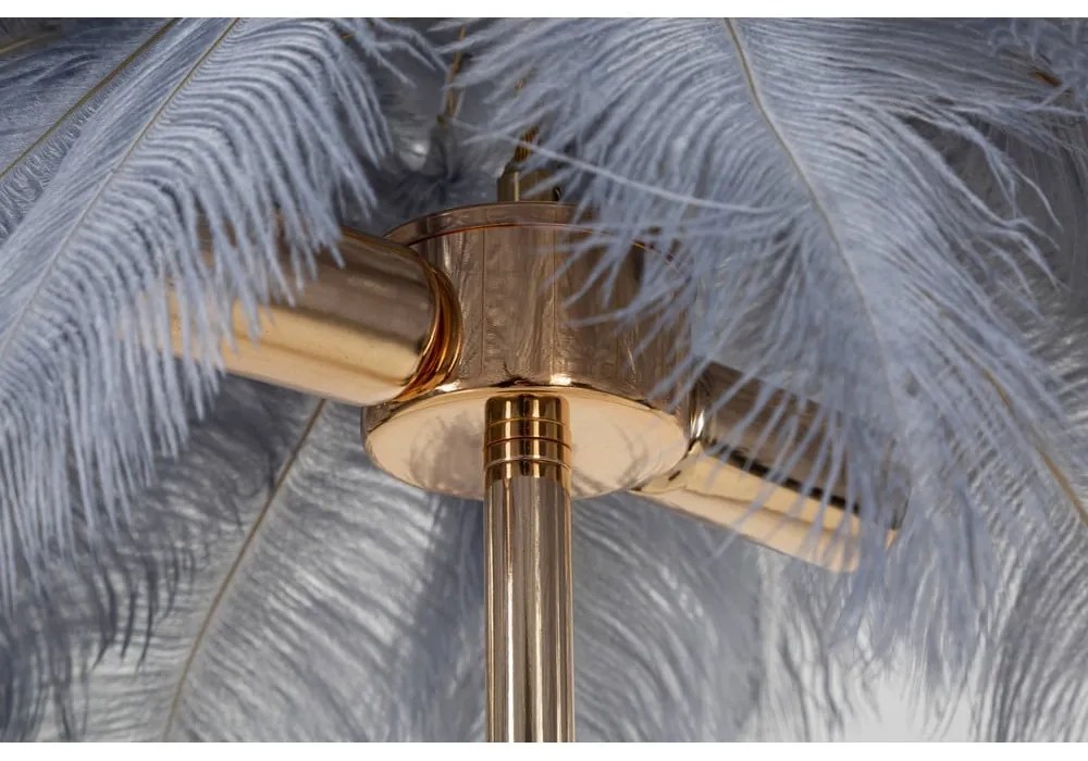 Lampada da tavolo grigia-oro (altezza 55 cm) Palm - Mauro Ferretti