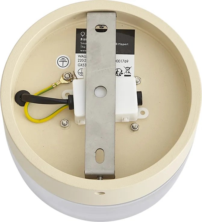 Lampada da parete di design beige con vetro opale IP44 - Michele