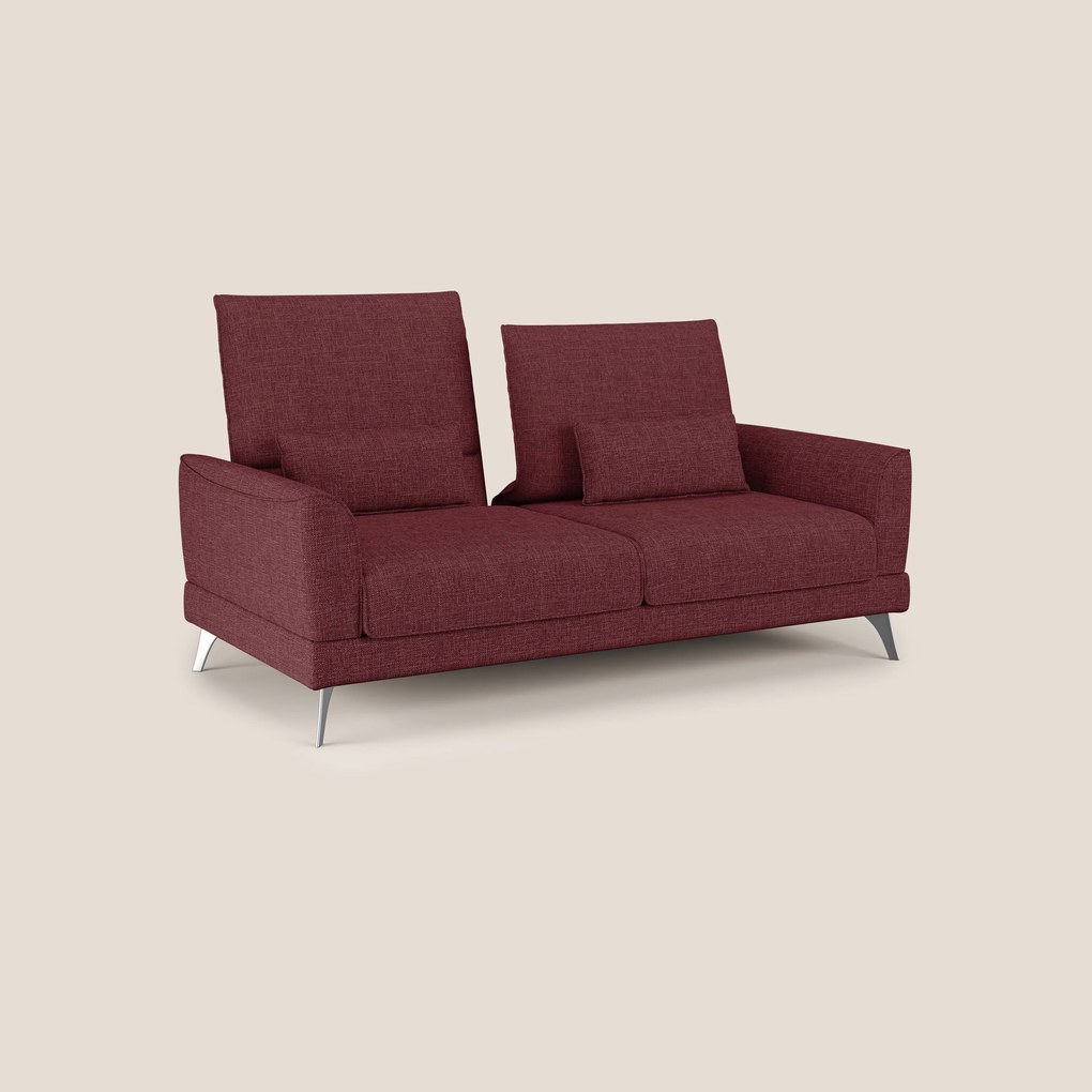 Tommy Divano relax con schienali traslanti in morbido tessuto fiammato T06 rosso