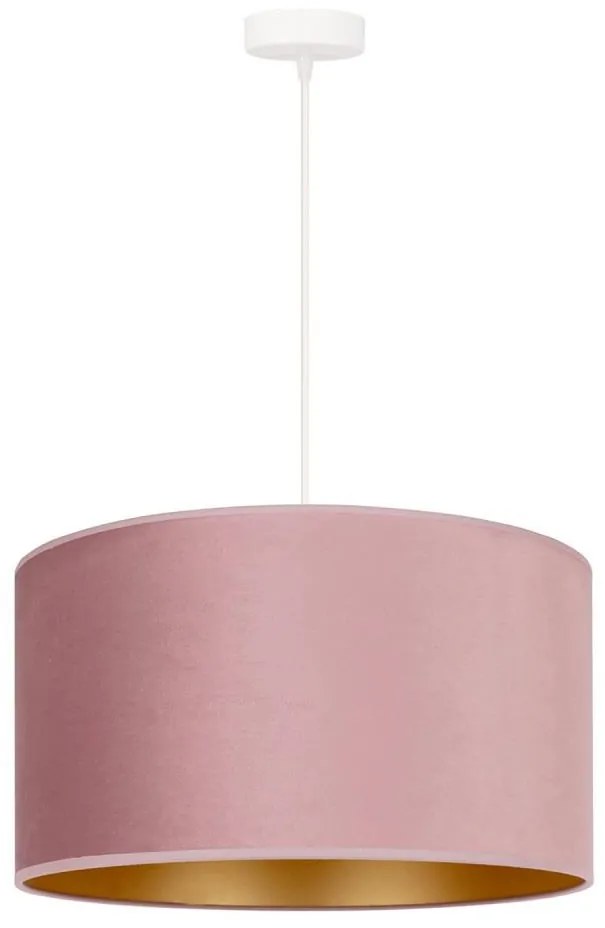Duolla - Lampadario a sospensione con filo ROLLER 1xE27/15W/230V diametro 40 cm rosa/oro