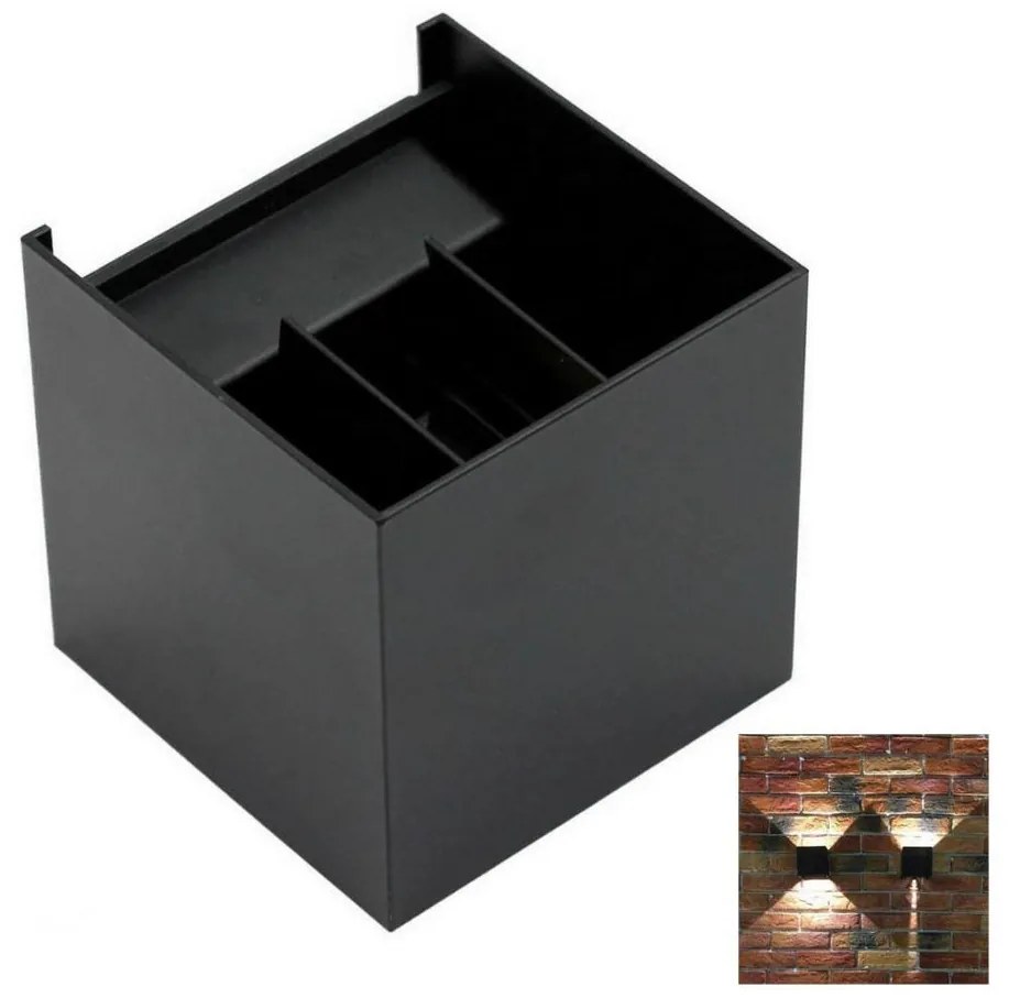 Applique da esterno a LED 2xLED/3W/230V IP54 nero