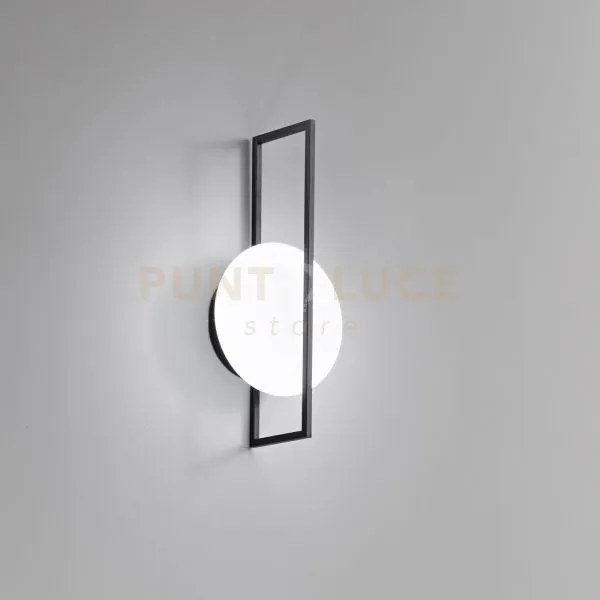 Applique a parete led fobos nera 12w 1900lm cct 3000k 4000k 6500k 1...