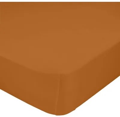 Lenzuolo con angoli HappyFriday BASIC Terracotta 200 x 200 x 32 cm