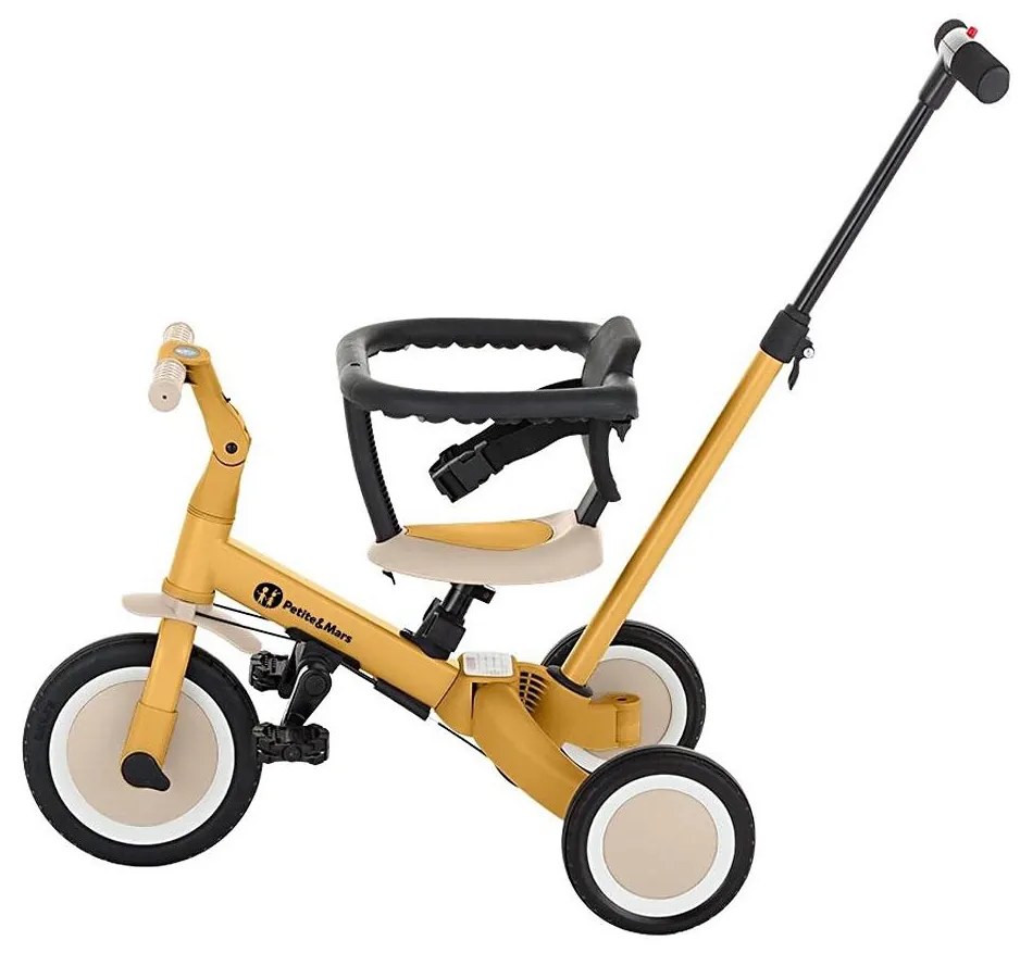 PETITE&MARS - Triciclo per bambini 5in1 TURBO Intense Ochre