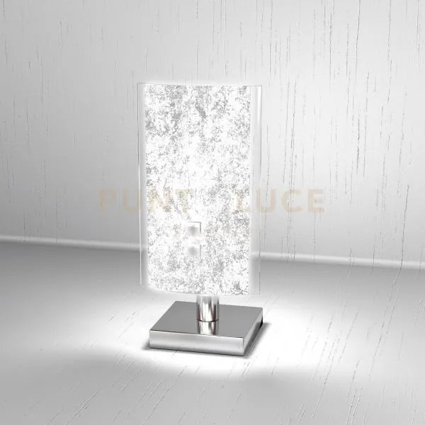 Tray portatile 1 luce foglia argento 1087-p-fa