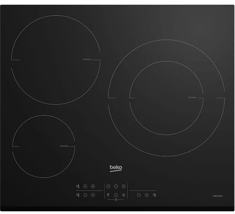 Beko - piano cottura a induzione 60 cm 3 fuochi 7200 w nero - HII63200MTB