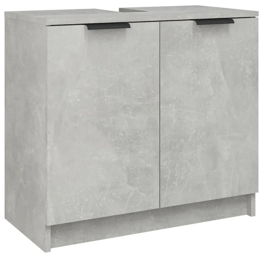 Mobile bagno grigio cemento 64,5x33,5x59cm in legno multistrato