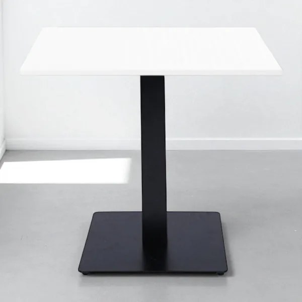 Tavolo da bar ristorante quadrato 80x80 cm con piano laminato Bianco frassino H 75