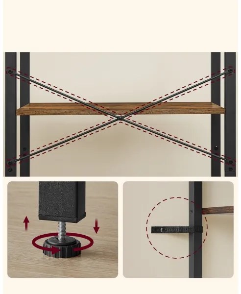 Libreria NAVARO marrone/nera