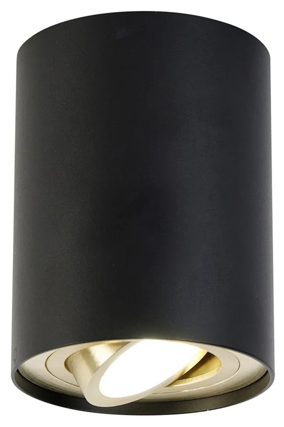 Faretto da soffitto intelligente nero con oro incl. Wifi GU10 - Rondoo up