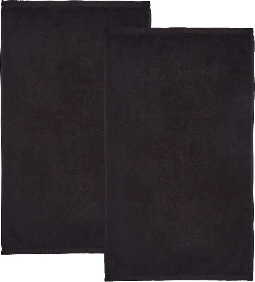Set di asciugamani con asciugatura rapida e tipo terry neri in cotone 2 pz 90x140 cm Quick Dry – Catherine Lansfield