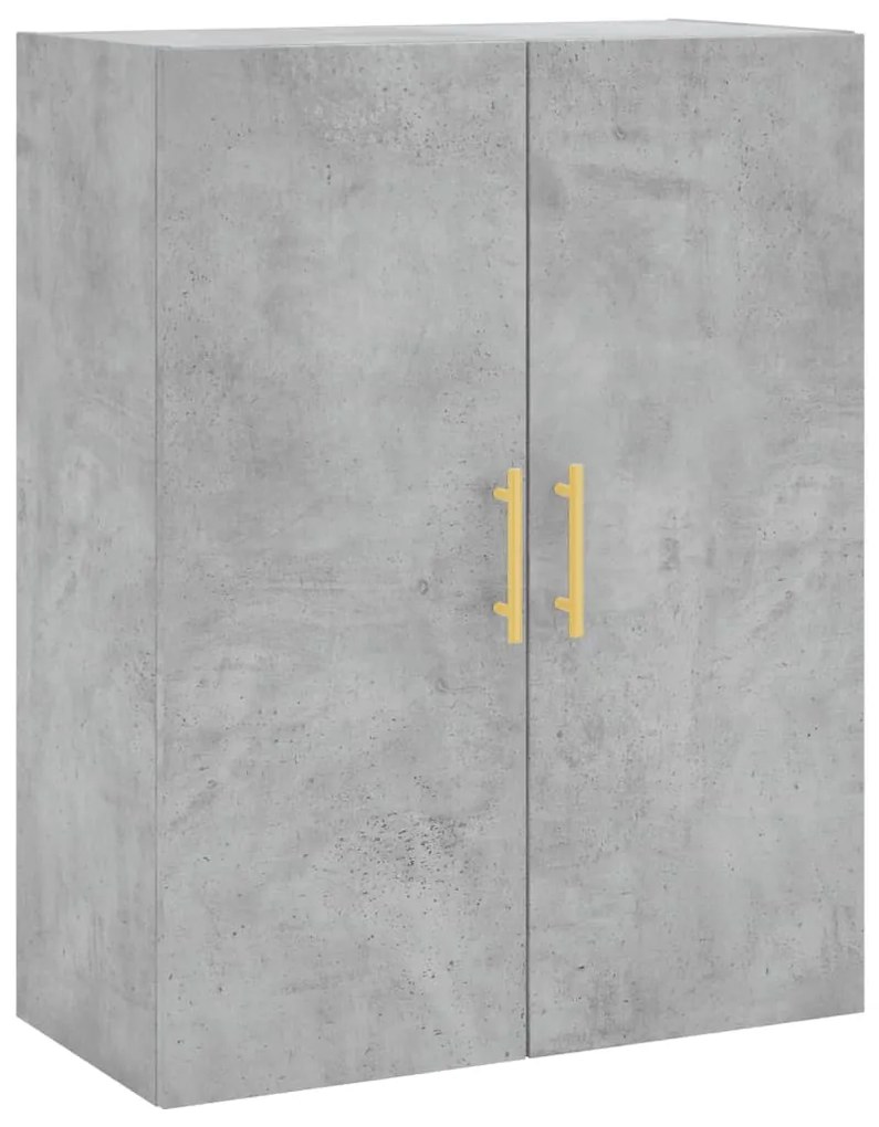 Credenza grigio cemento 69,5x34x180 cm in legno multistrato