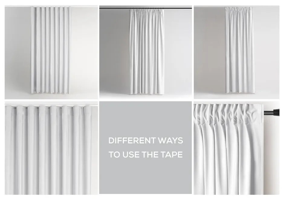 Tenda parzialmente oscurante bianca in velluto 140x245 cm Pleat – Restilo