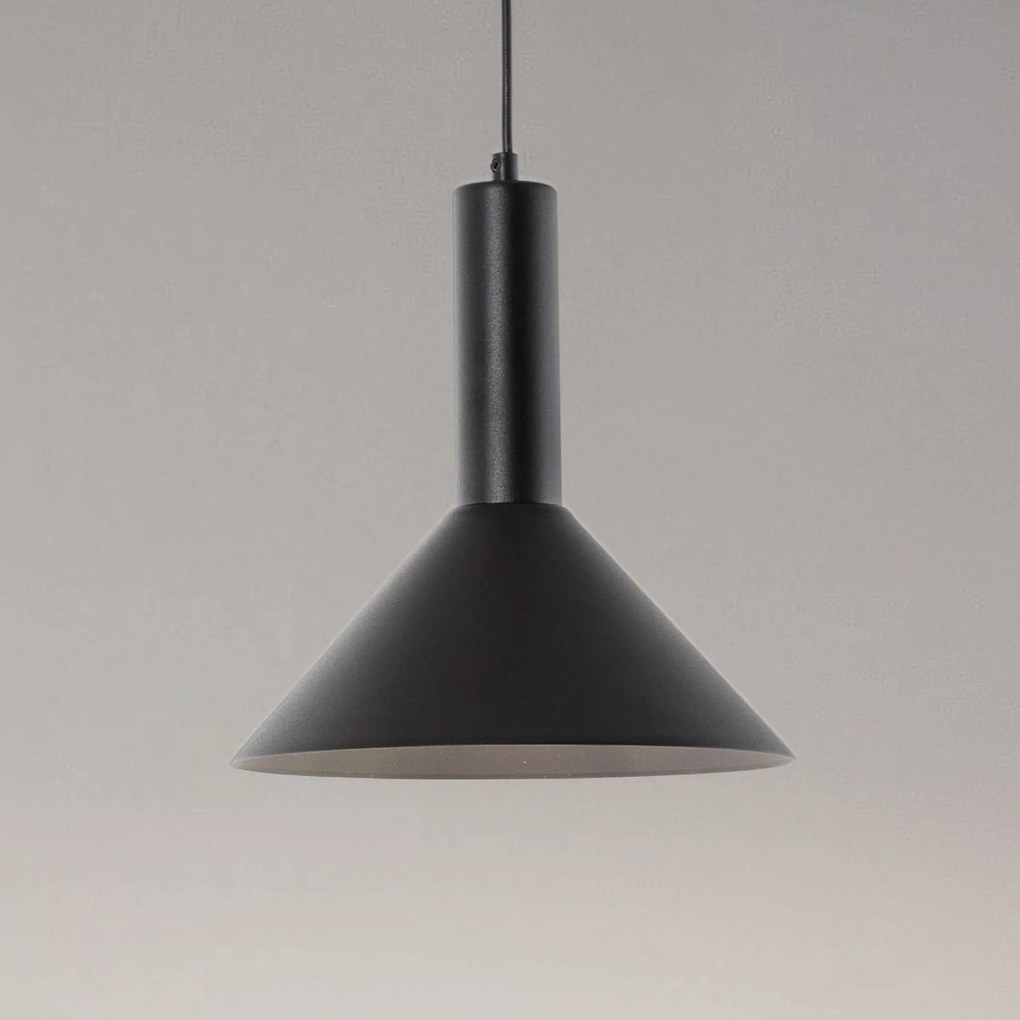 Lampada a sospensione Vitrum cone SIGMA, dimmerabile, Nero, Soggiorno / Sala da pranzo, Metallo, Moderno, Lampada a sospensione
