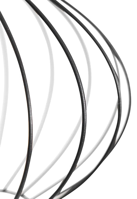 Lampada da terra industriale nera 23 cm - Margarita