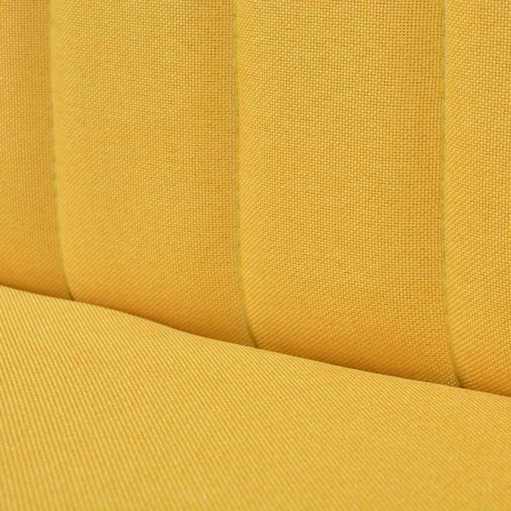 Divano in stoffa 117x55,5x77 cm giallo