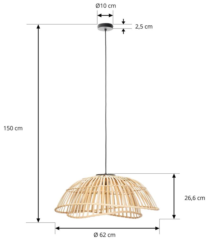 Lindby Dabila lampada a sospensione bambù Ø 62 cm