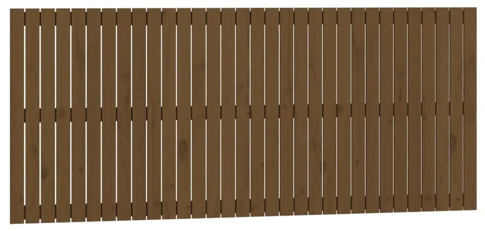 Testiera da parete miele 204x3x90 cm in legno massello di pino
