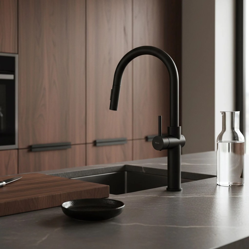Rubinetto da cucina Rea Fresh High Black