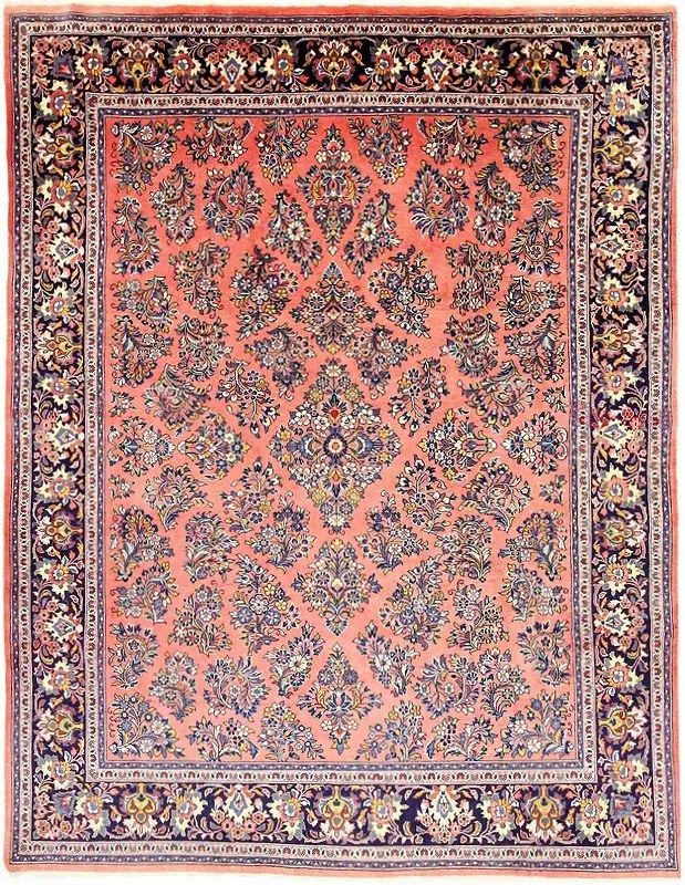 Sarouk Tappeto persiano 270 x 210 Rosso (Iran) Annodato A Mano