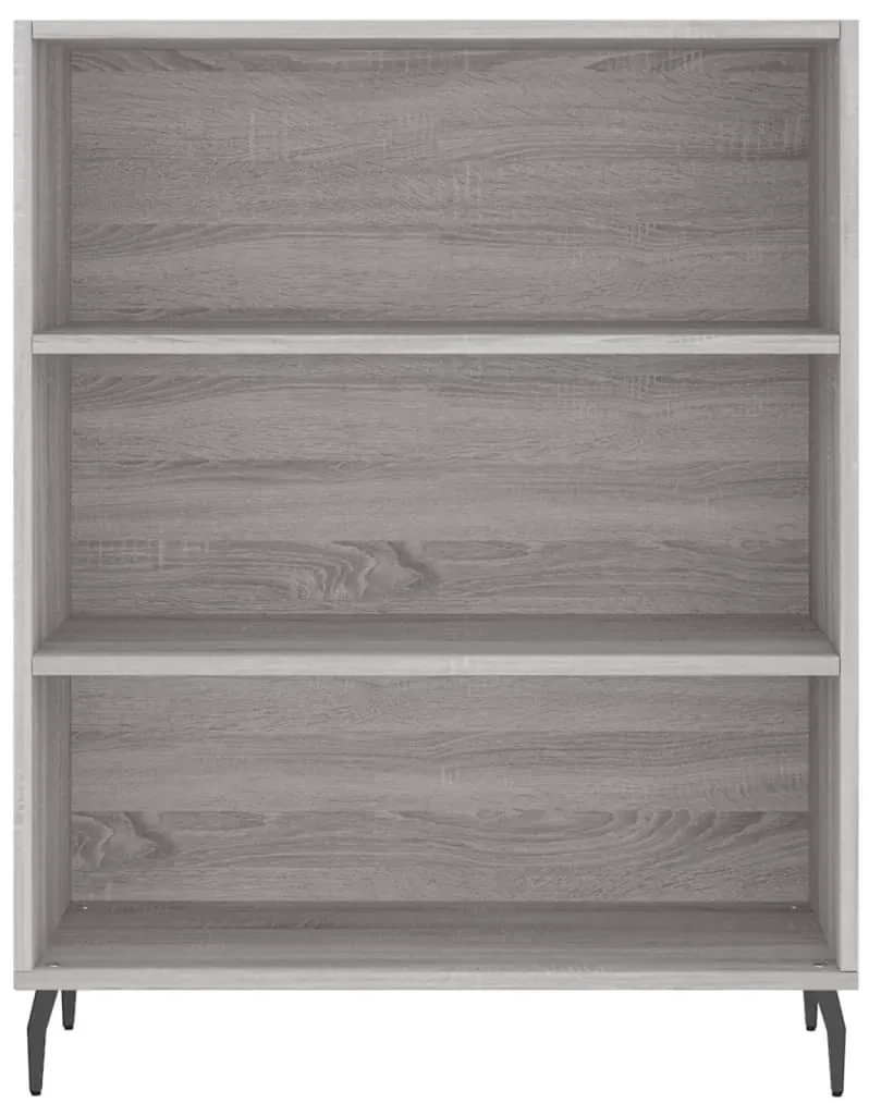 Scaffale grigio sonoma 69,5x32,5x90 cm in legno multistrato