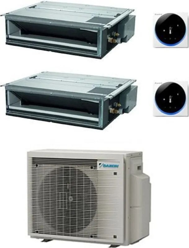 Climatizzatore GARANZIA ITALIA Daikin Canalizzabile Serie FDXM-F9 R32 Dual Split Inverter 12000 + 18000 BTU con U.E. 2MXM50A9 Classe A+++/A++