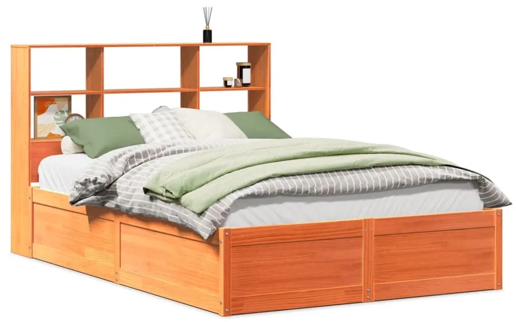 Letto senza materasso marrone cera 140x190 cm in legno di pino