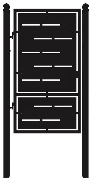 Cancello manuale Privacy in ferro, apertura a sinistra, L 104.5 x H 180 cm, di colore nero