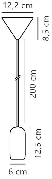 Nordlux - Lampadario a sospensione con filo NOTTI 1xE27/40W/230V nero