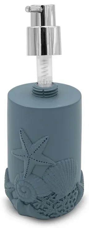 Dispenser sapone liquido da appoggio in resina turchese cobalto Coral