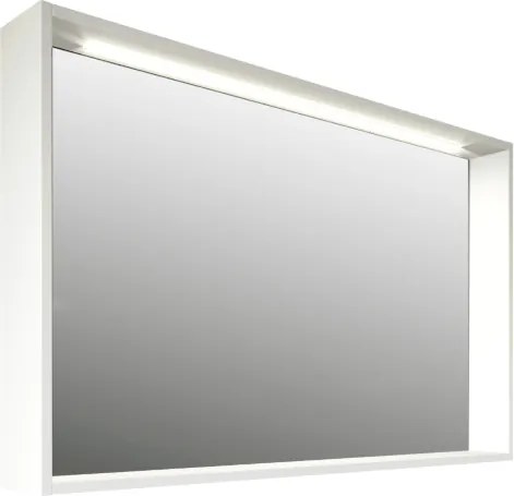 Specchiera quadrante 84xH73x15 con striscia LED colore Bianco Opaco