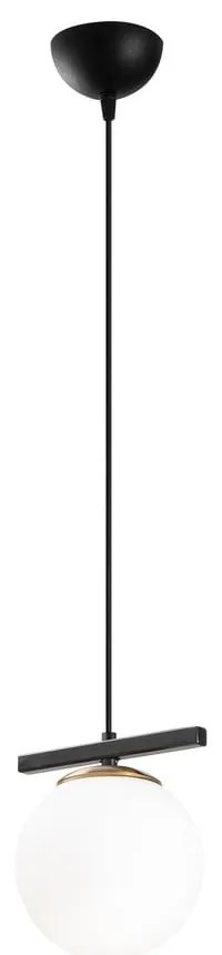 Lampadario bianco/nero con paralume in vetro ø 15 cm Üzüm – Opviq lights