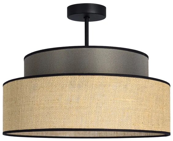 Lampadario a plafone BOHO 1xE27/60W/230V diametro 40 cm marrone/beige